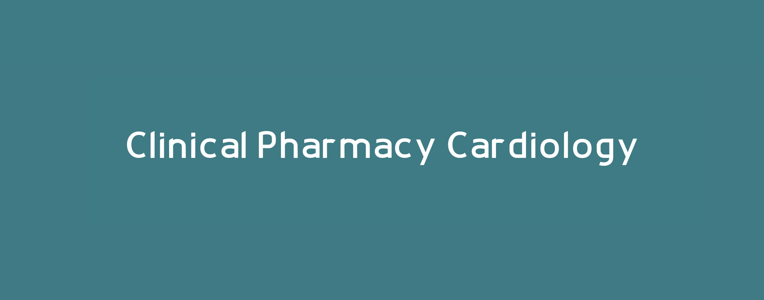 Clinical Pharmacy Cardiology 